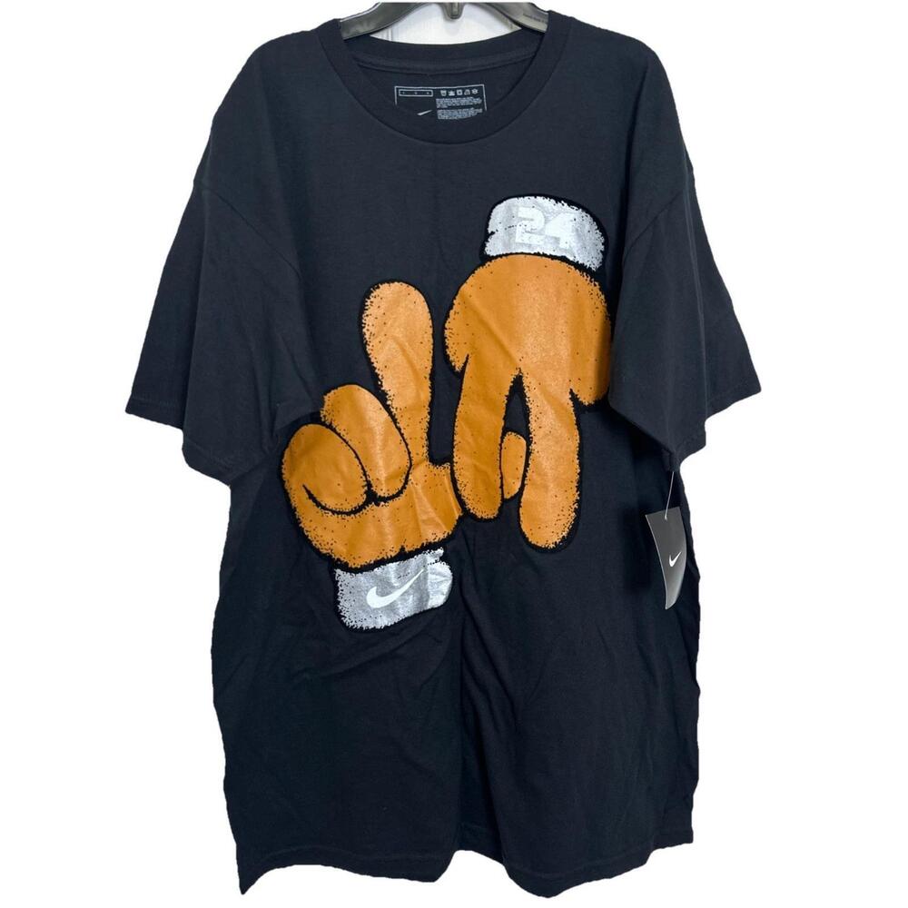 Rare La Fingers W Swoosh Kobe Bryant 24 Back Tee New Nwt Mens Sz Large
